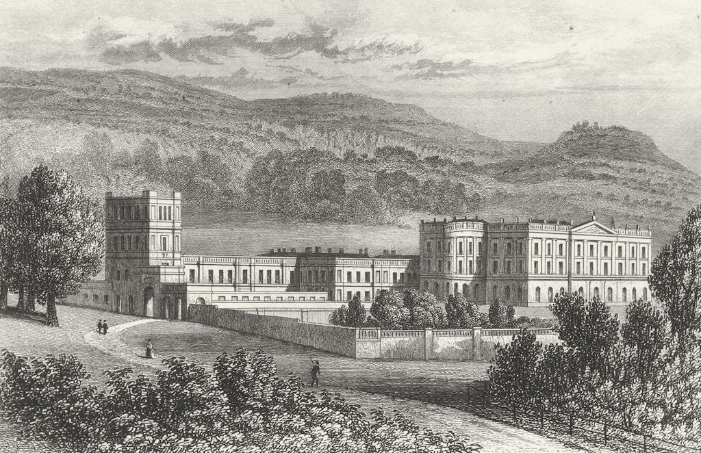 DERBYS. Chatsworth, Derbyshire Duke Devon. DUGDALE c1840 old antique print